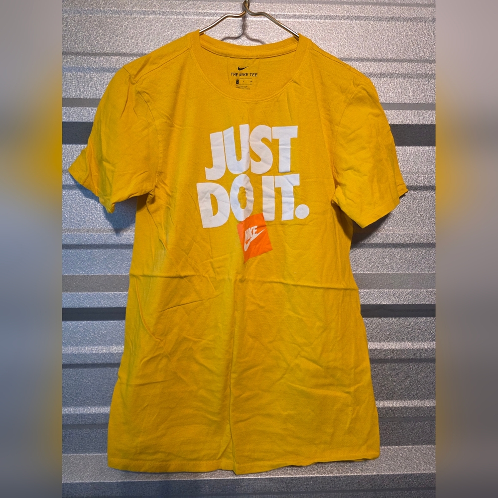 Nike Kids Bright Yellow Tee with Slogan